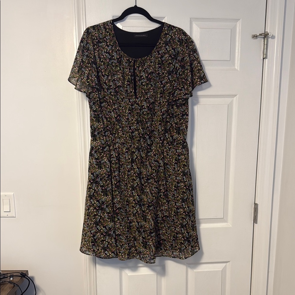 Floral Black Dress